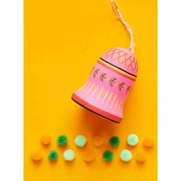 Anthropologie Cindy Painted Bell Ornament Set Of 9 - Picture 1 of 3